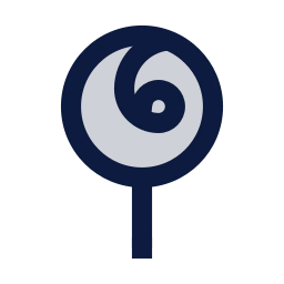Lollipop icon, Sharp Duotone style