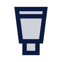 Lotion tube icon, Sharp Duotone style