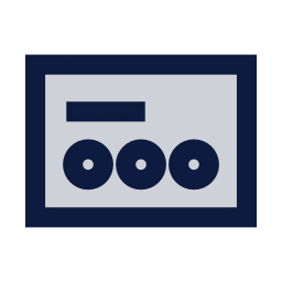 Loyalty card icon, Sharp Duotone style