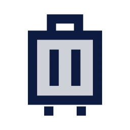 Luggage icon, Sharp Duotone style