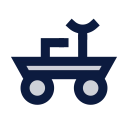 Lunar rover icon, Sharp Duotone style