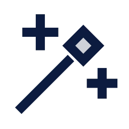 Magic wand icon, Sharp Duotone style