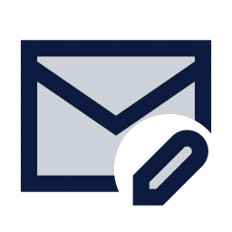 Mail edit icon, Sharp Duotone style