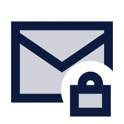 Mail lock icon, Sharp Duotone style