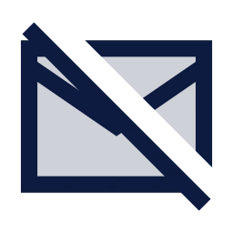 Mail off icon, Sharp Duotone style