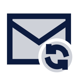 Mail refresh icon, Sharp Duotone style