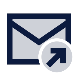 Mail share icon, Sharp Duotone style