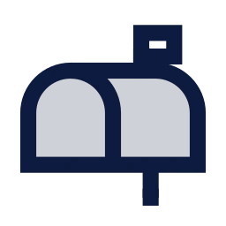 Mailbox icon, Sharp Duotone style