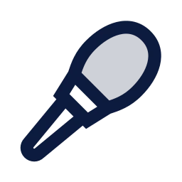 Makeup brush icon, Sharp Duotone style