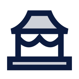 Mandap icon, Sharp Duotone style