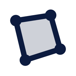 Map area icon, Sharp Duotone style