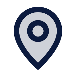 Map pin icon, Sharp Duotone style