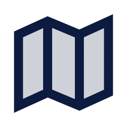Map icon, Sharp Duotone style