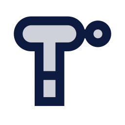 Massage gun icon, Sharp Duotone style