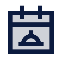 Meal plan icon, Sharp Duotone style