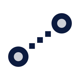 Measure distance icon, Sharp Duotone style