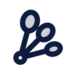 Measuring spoons icon, Sharp Duotone style