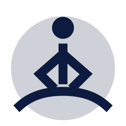 Meditation icon, Sharp Duotone style