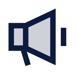Megaphone icon, Sharp Duotone style
