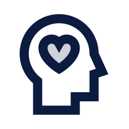Mental health icon, Sharp Duotone style