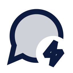 Message bolt icon, Sharp Duotone style