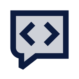 Message code icon, Sharp Duotone style