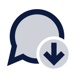 Message down icon, Sharp Duotone style