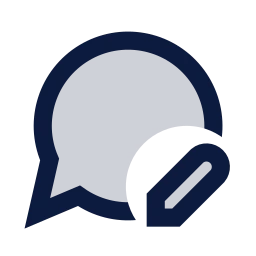 Message edit icon, Sharp Duotone style