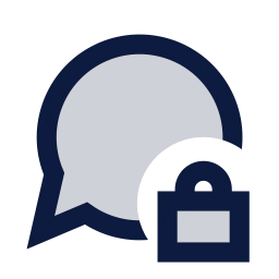 Message lock icon, Sharp Duotone style