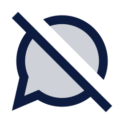 Message off icon, Sharp Duotone style