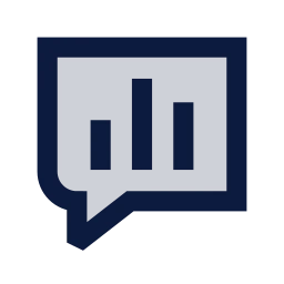 Message poll icon, Sharp Duotone style