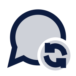 Message refresh icon, Sharp Duotone style