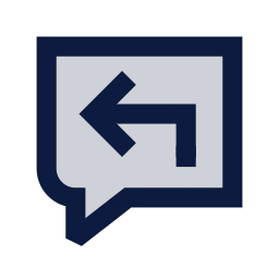 Message reply icon, Sharp Duotone style