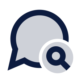 Message search icon, Sharp Duotone style