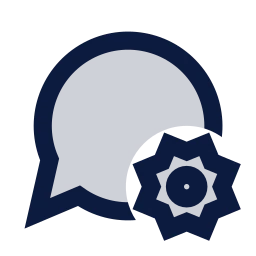 Message settings icon, Sharp Duotone style
