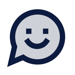 Message smile icon, Sharp Duotone style