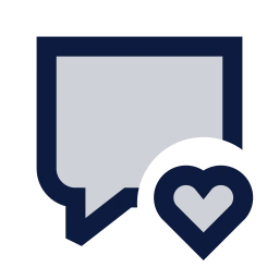Message square heart icon, Sharp Duotone style