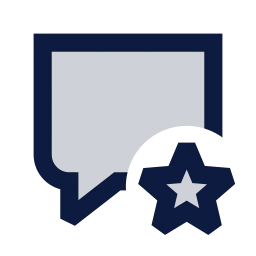 Message square star icon, Sharp Duotone style