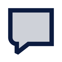 Message square icon, Sharp Duotone style