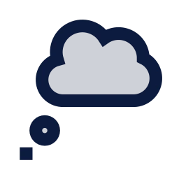 Message thought icon, Sharp Duotone style