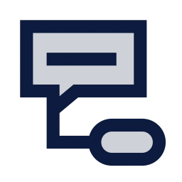 Message thread icon, Sharp Duotone style
