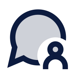Message user icon, Sharp Duotone style