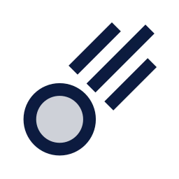 Meteor icon, Sharp Duotone style