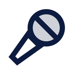 Mic stage icon, Sharp Duotone style