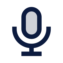 Mic icon, Sharp Duotone style