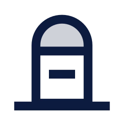 Milestone marker icon, Sharp Duotone style