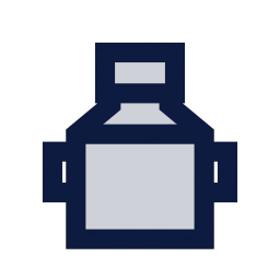 Milk can icon, Sharp Duotone style