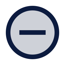 Minus circle icon, Sharp Duotone style