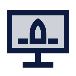 Mission control icon, Sharp Duotone style
