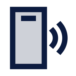 Mobile payment icon, Sharp Duotone style